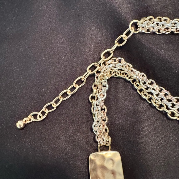 STATEMENT NECKLACE Tri color 18 in to 21 in adjustable Lobster clasp. EX… - Picture 7 of 14